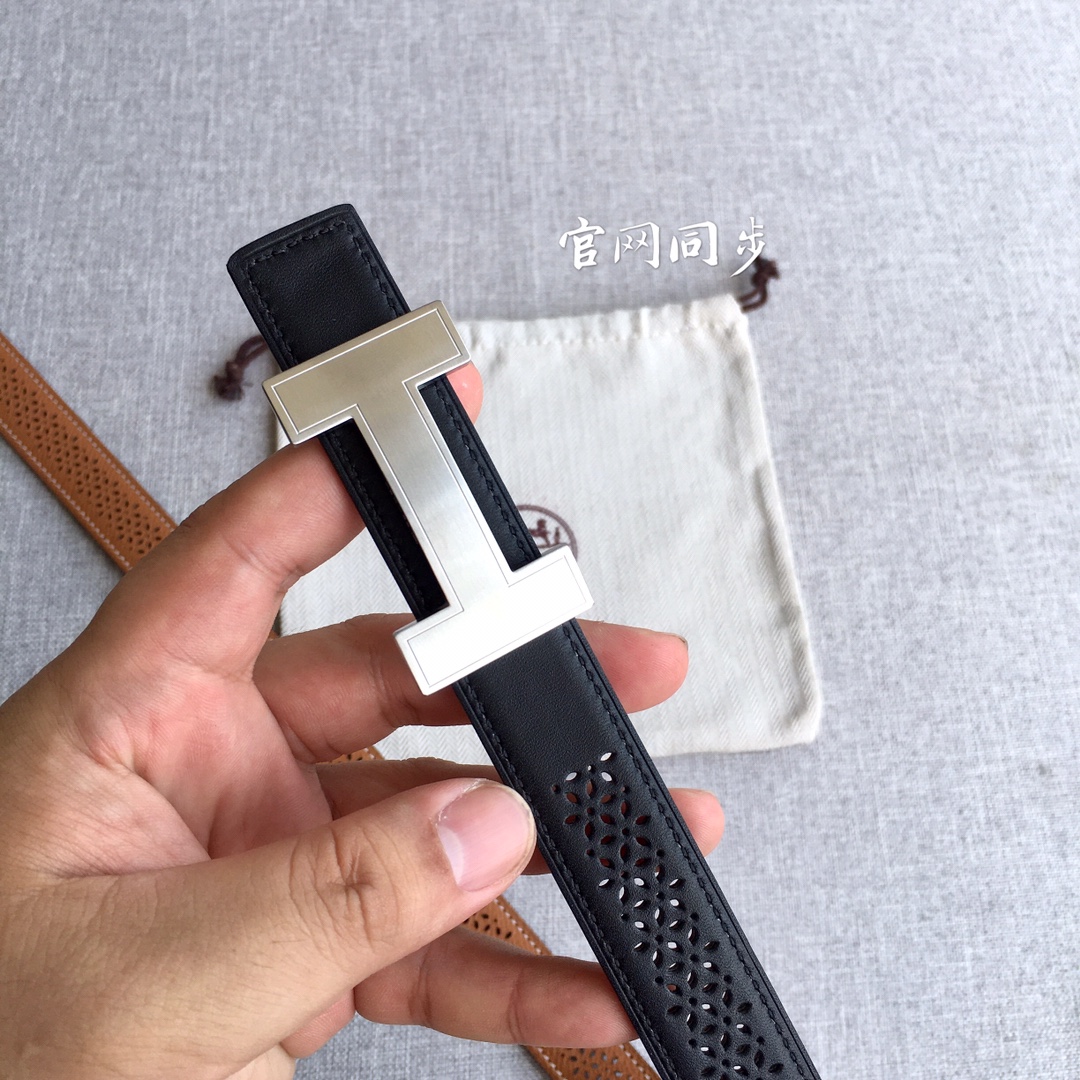 [TOP] HERMES Double Sided Waistband - 2.5CM - GHW/SHW