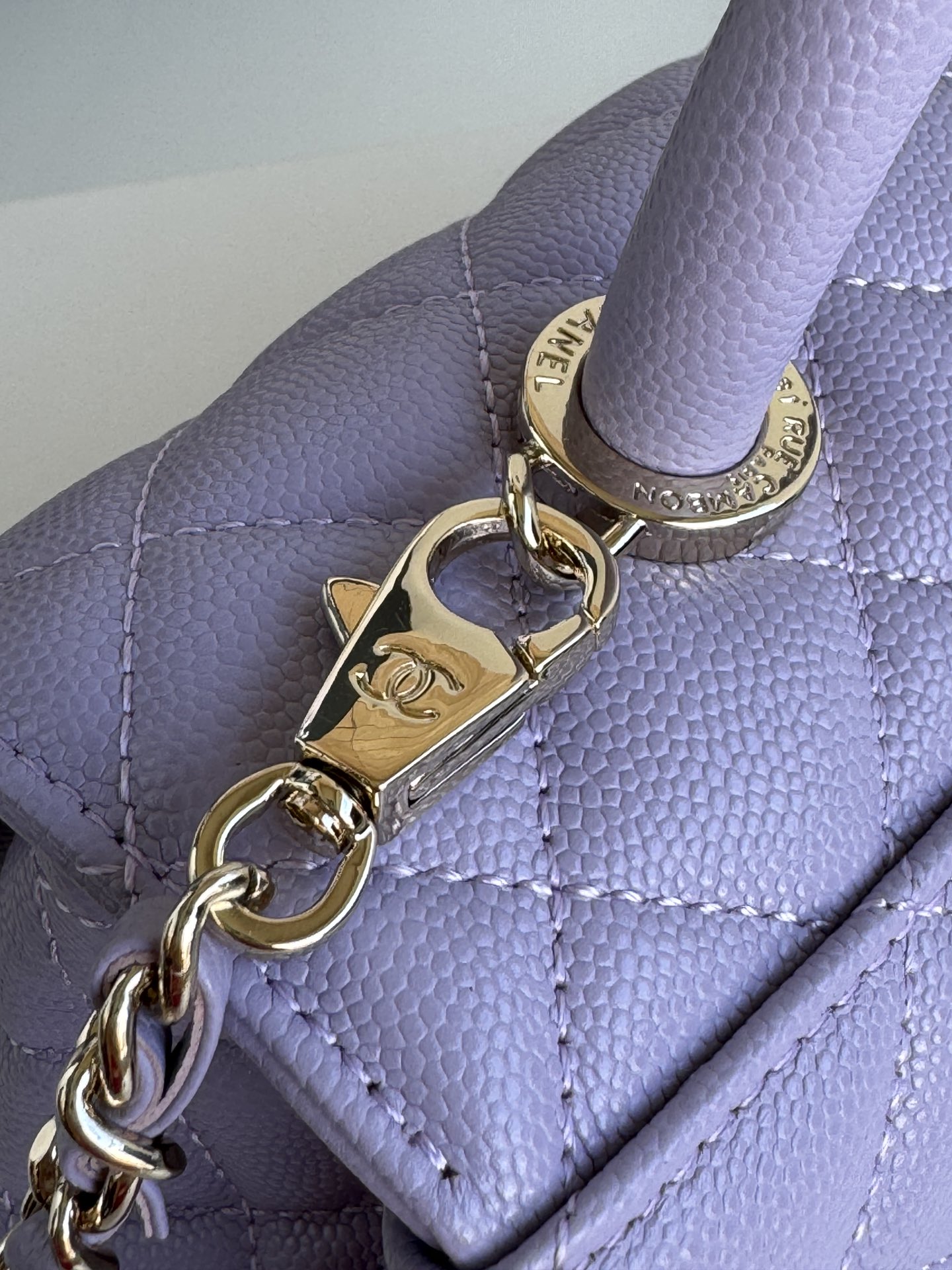 [TOP] Chanel CoCo Handle Bags Cowhide with Lambskin lining 23cm/28cm - Purple&GHW