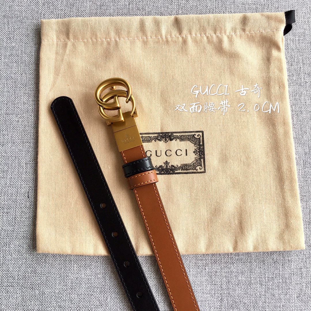 [TOP] GUCCI Double Sided Waistband - 2cm - GHW