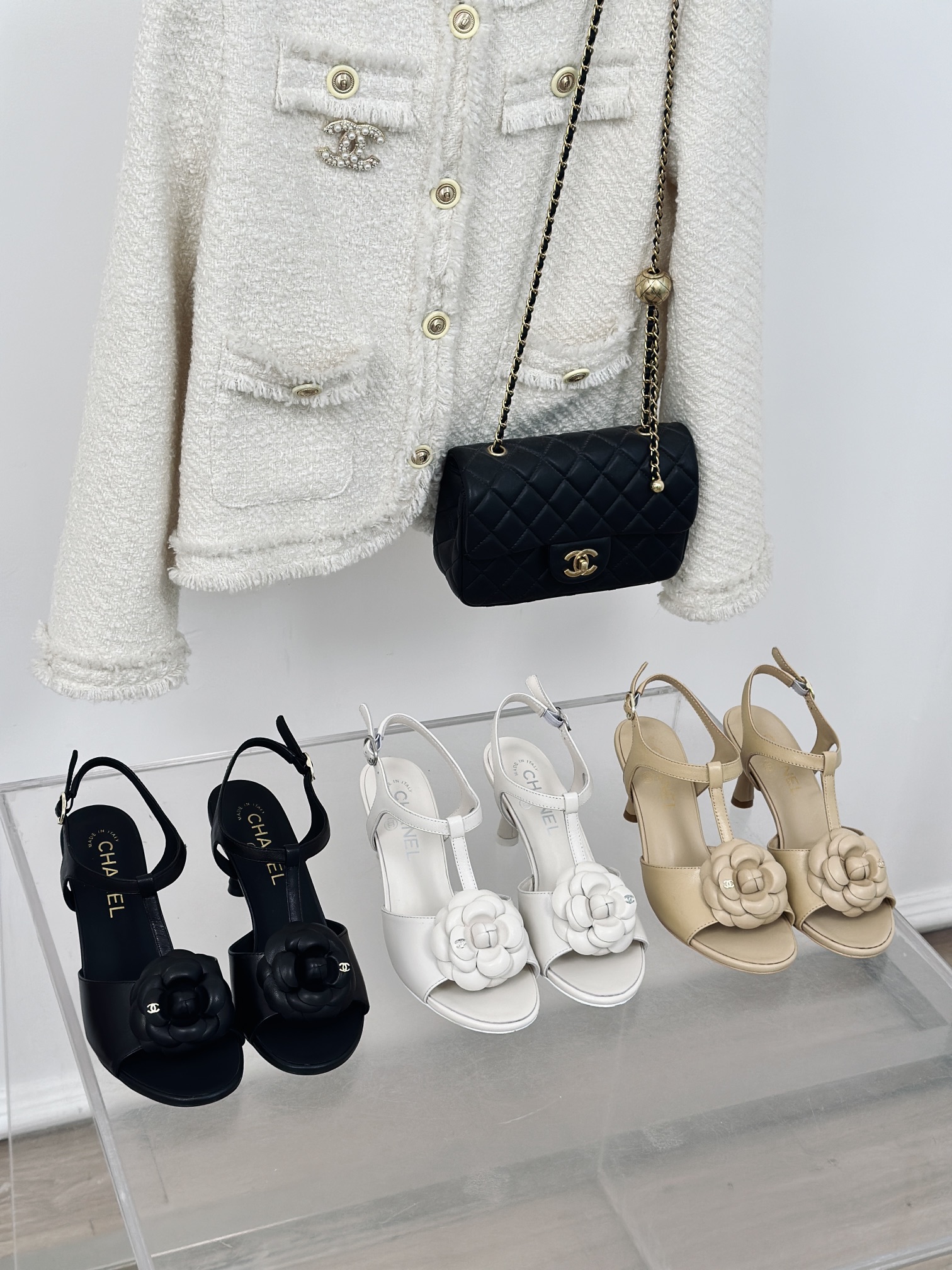 [TOP] CHANEL Camellia Pumps 7cm - 3 Color