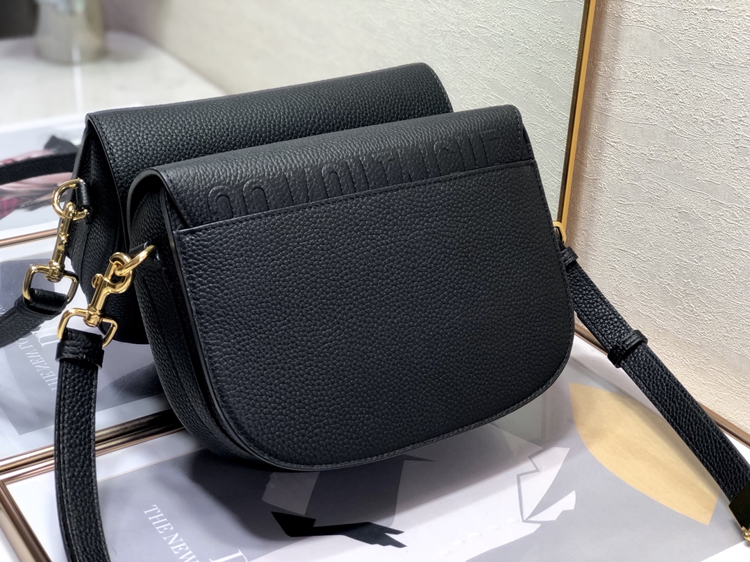 [TOP] Christian Dior Bobby Bag Grainy Leather Medium 22cm - Black