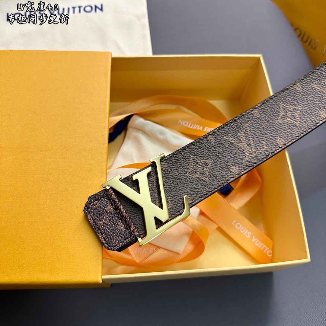 [TOP] Louis Vuitton LV Men's Leather Belts - 4CM