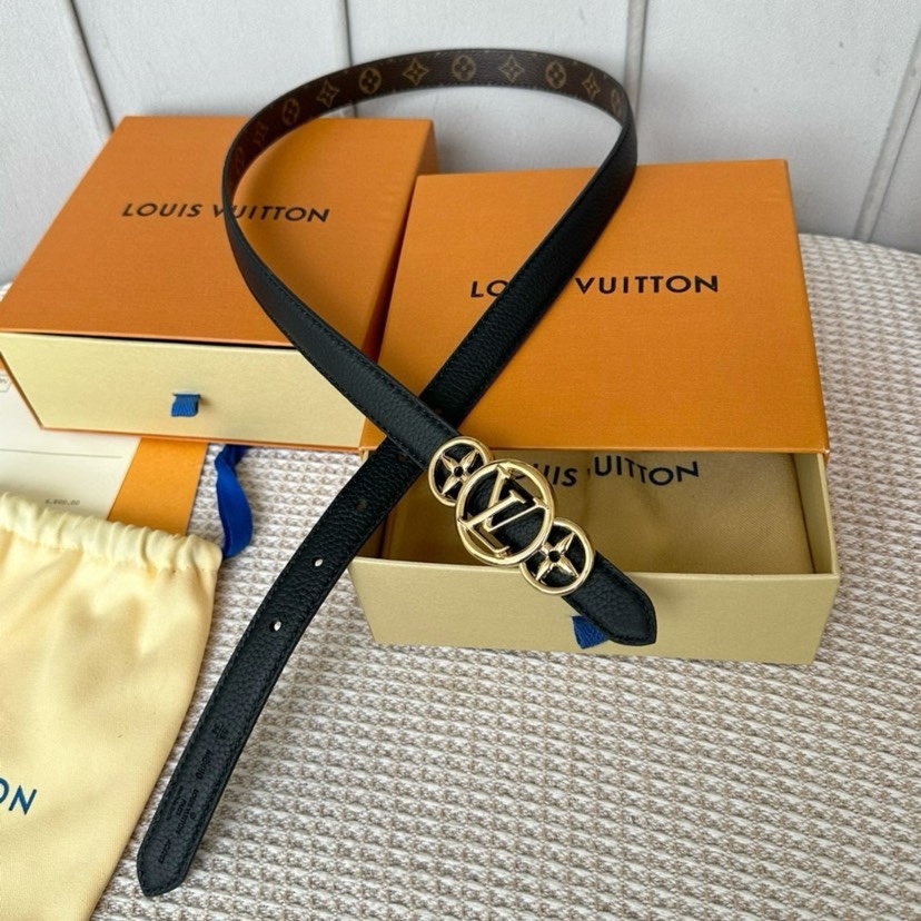 [TOP] Louis Vuitton LV Calfskin Double-sided Belts - 2.0CM - Brown