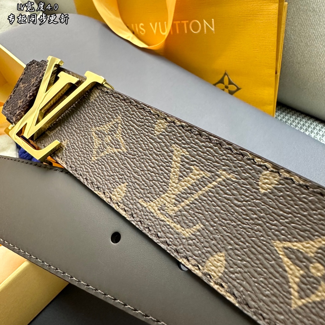[TOP] Louis Vuitton LV Men's Leather Belts - 4CM