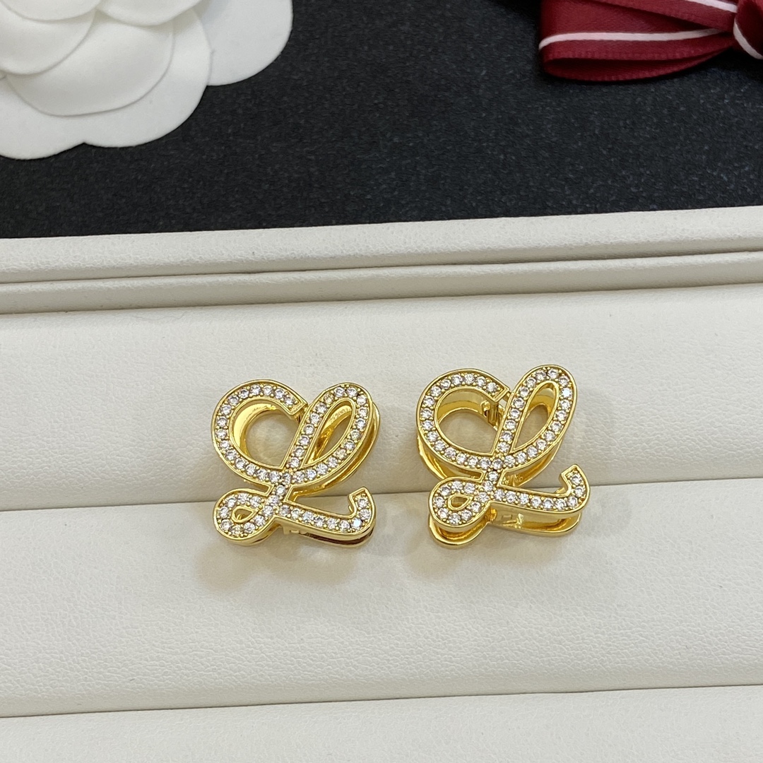 [TOP] LOEWE LOGO Earrings - 2 Colors