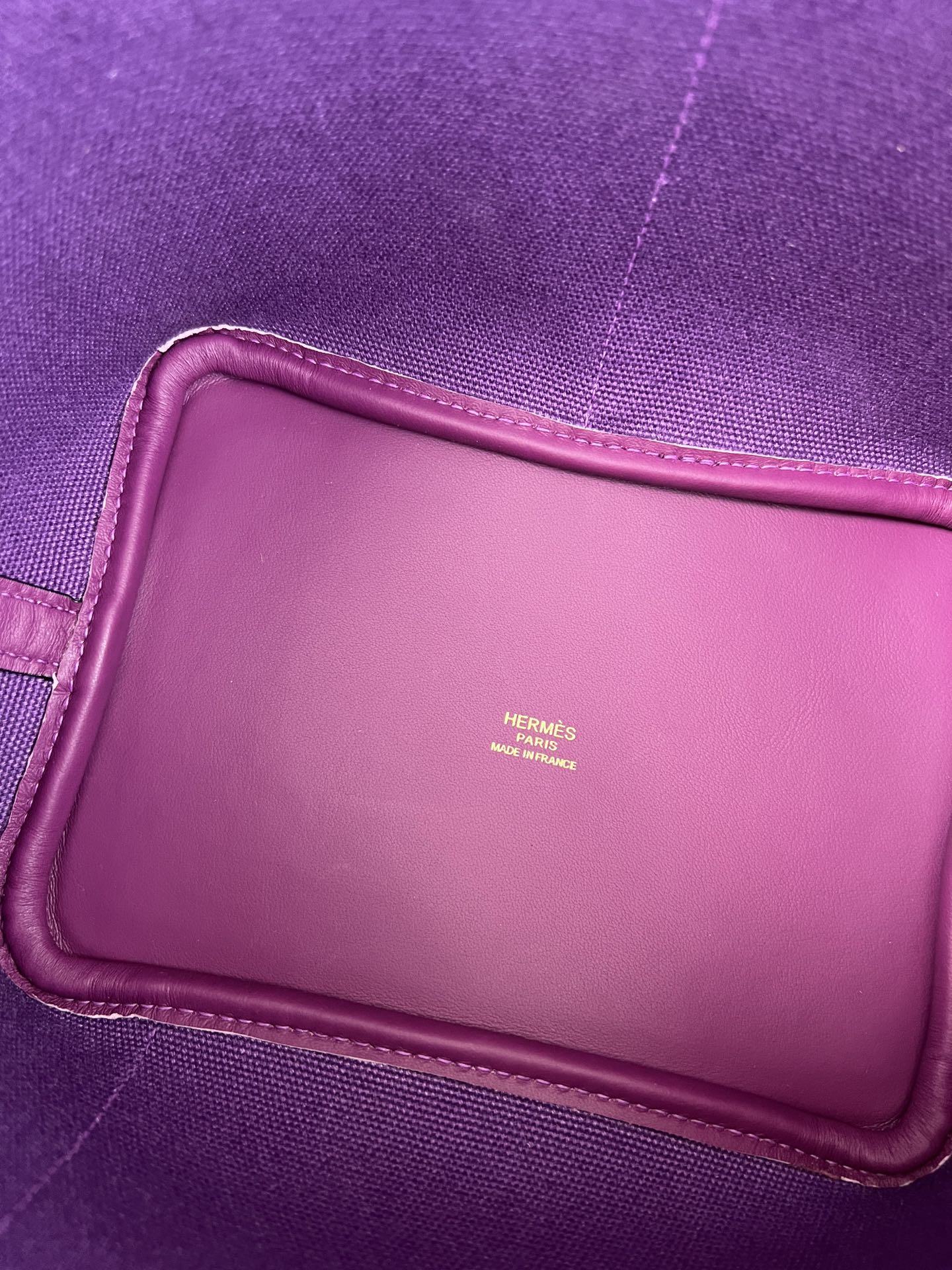 [TOP] HERMES Picotin Cargo Bag Canvas Patchwork With Swift Leather - 18CM - Purple & GHW