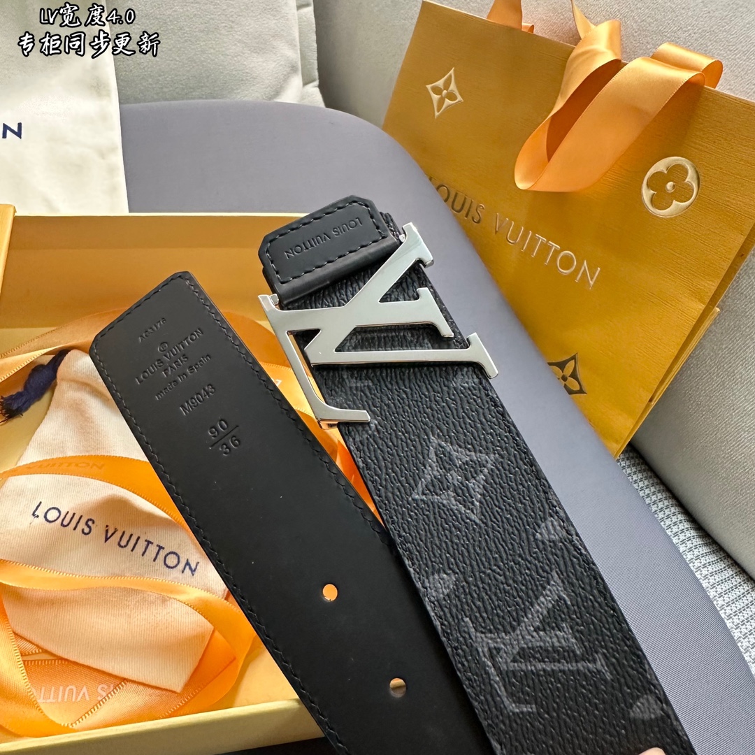 [TOP] Louis Vuitton LV Men's Leather Belts - 4CM