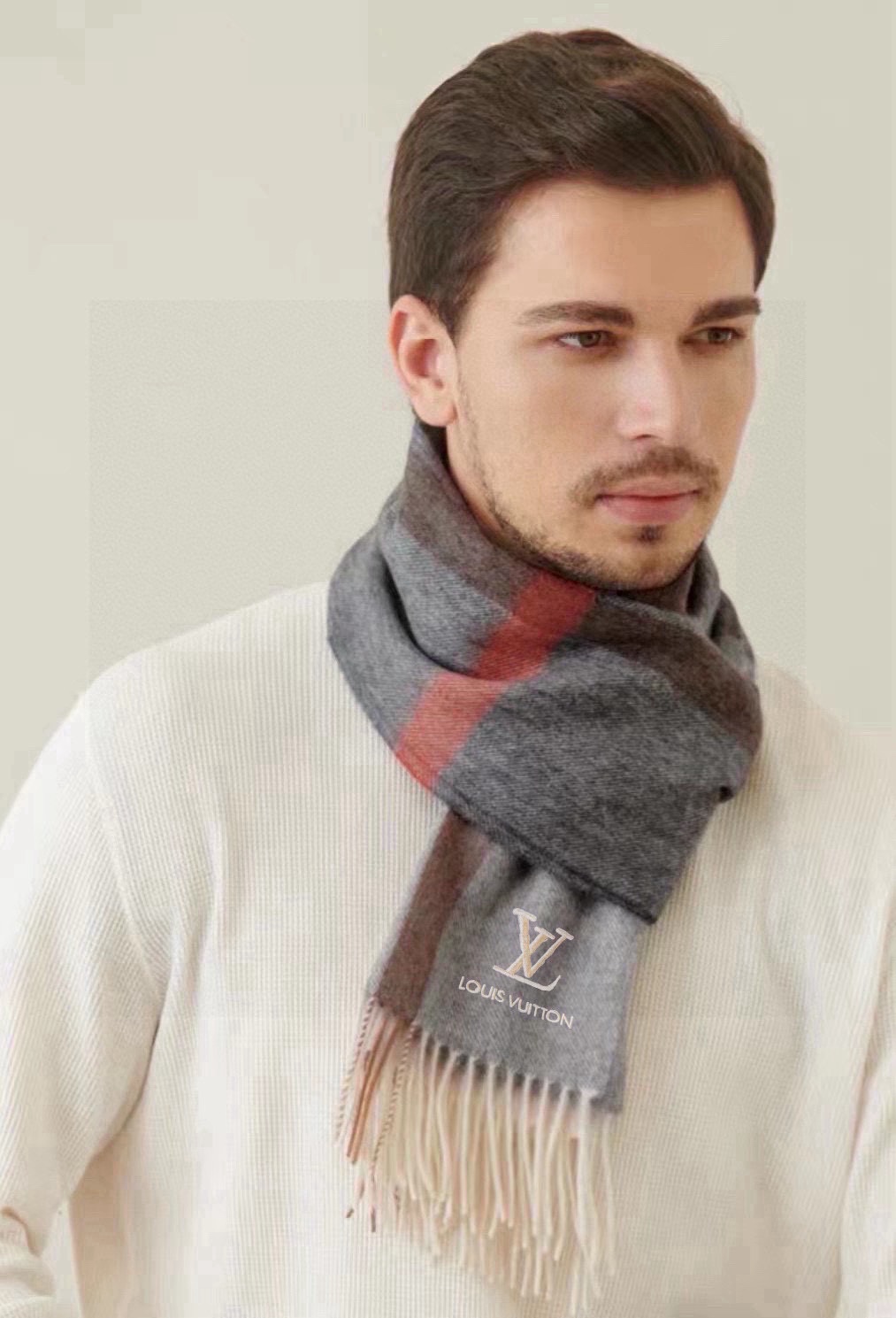 [TOP] Louis Vuitton LV Men's Scarf 30×170 cm-2 Colors