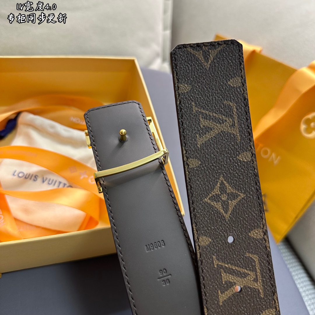 [TOP] Louis Vuitton LV Men's Leather Belts - 4CM