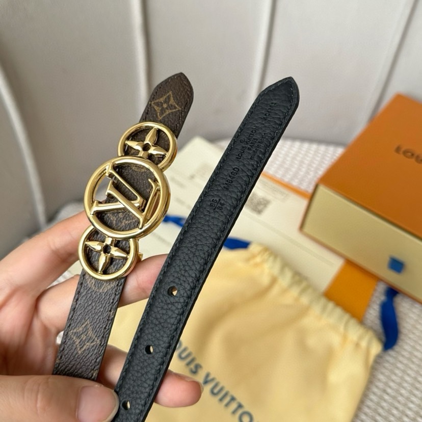 [TOP] Louis Vuitton LV Calfskin Double-sided Belts - 2.0CM - Brown