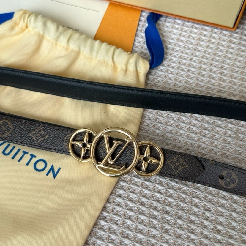 [TOP] Louis Vuitton LV Calfskin Double-sided Belts - 2.0CM - Brown