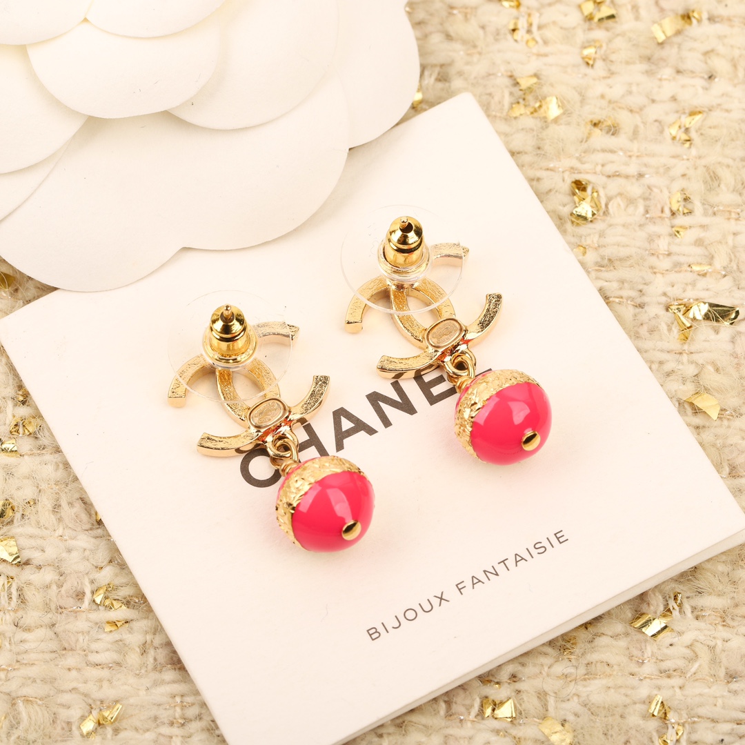 [TOP] CHANEL CC Pendant Earrings