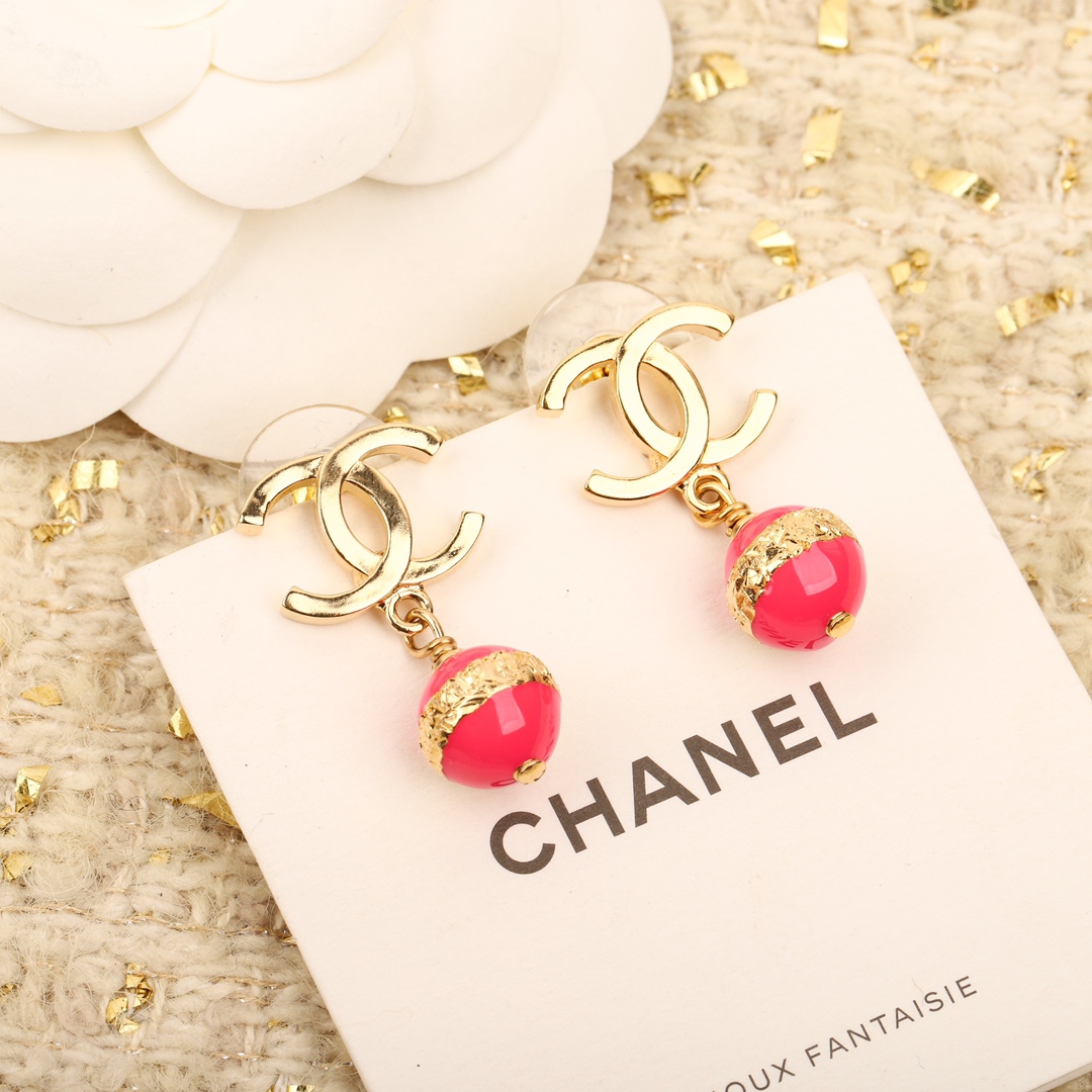 [TOP] CHANEL CC Pendant Earrings