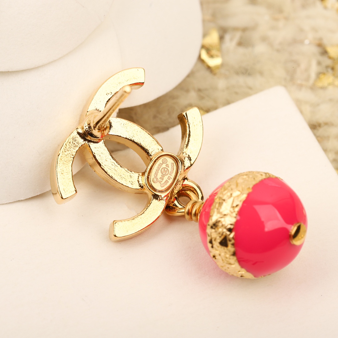 [TOP] CHANEL CC Pendant Earrings