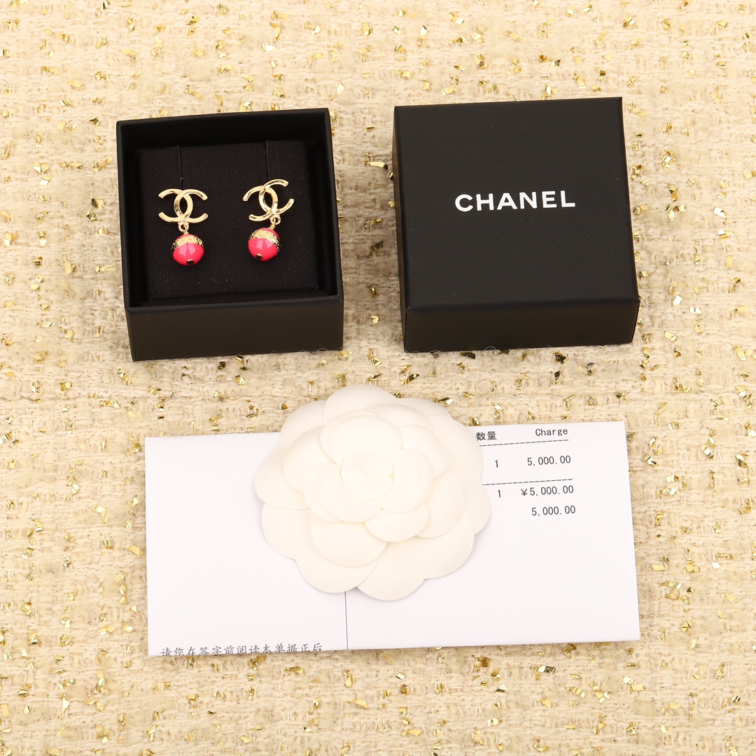 [TOP] CHANEL CC Pendant Earrings