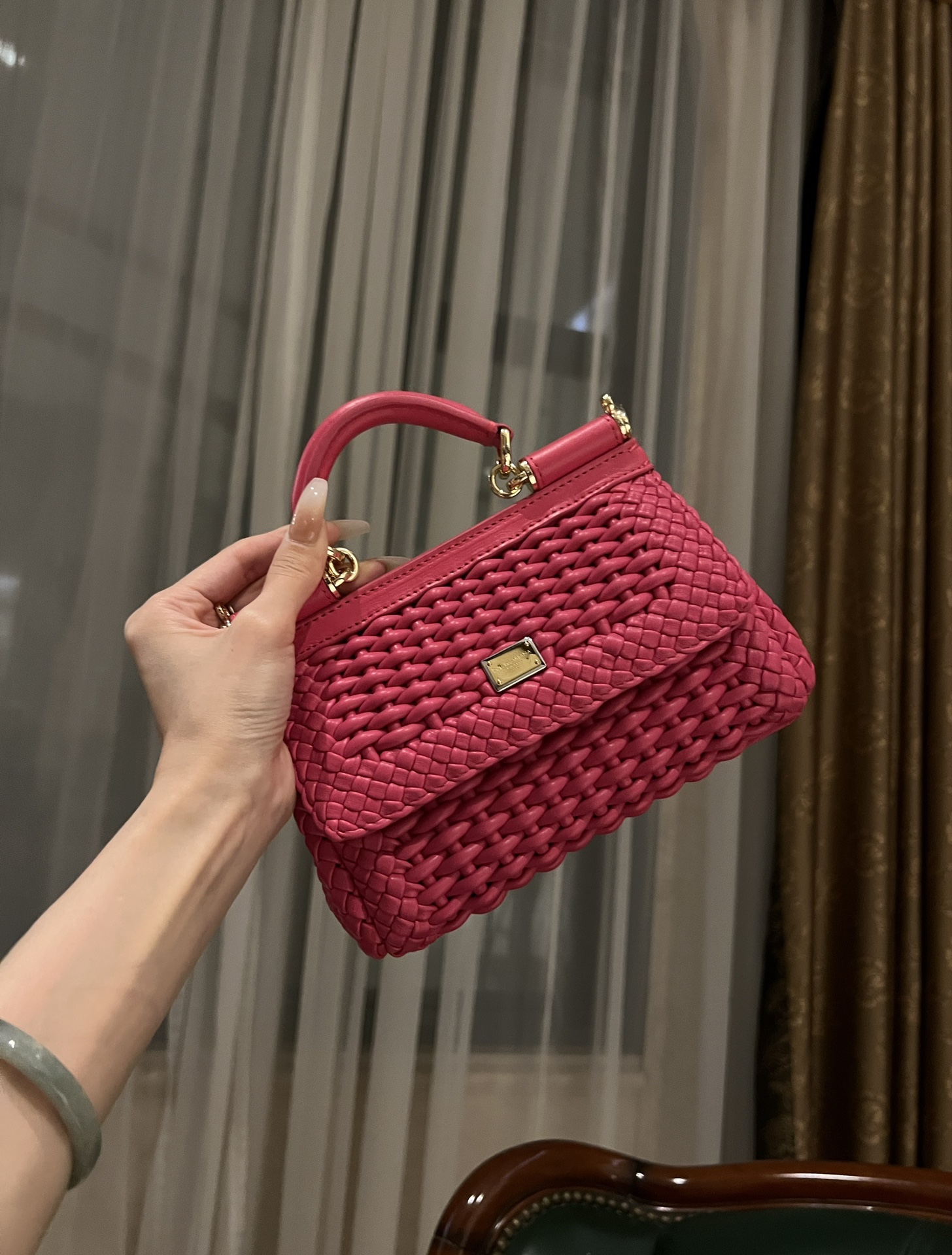 [TOP] Dolce & Gabbana D&G Handmade Woven Sicily Bags 18*11*6cm - Nine Colors
