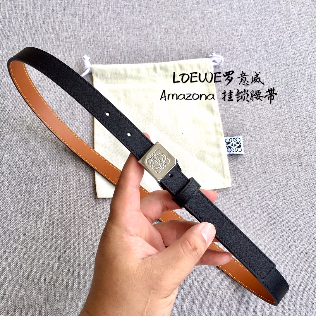 [TOP] LOEWE Leather Belts - 2 Colors - SHW/GHW