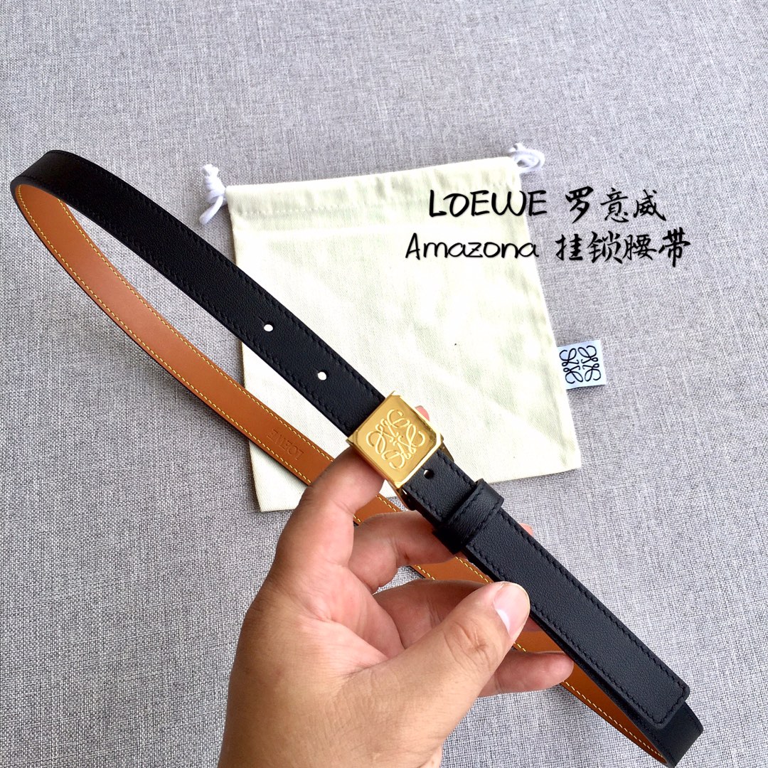 [TOP] LOEWE Leather Belts - 2 Colors - SHW/GHW