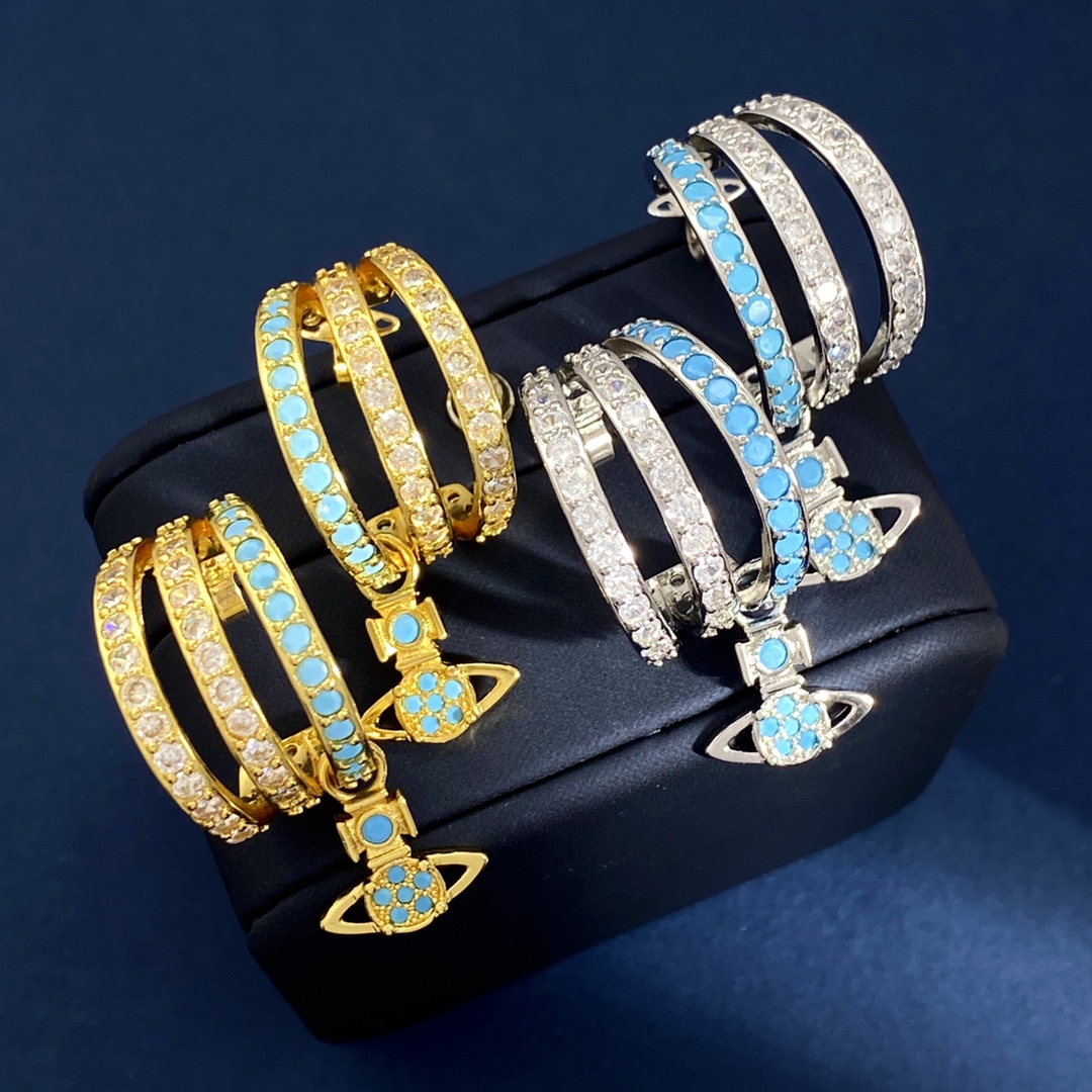 [TOP] Vivienne Westwood Saturn Earrings-2 Colors