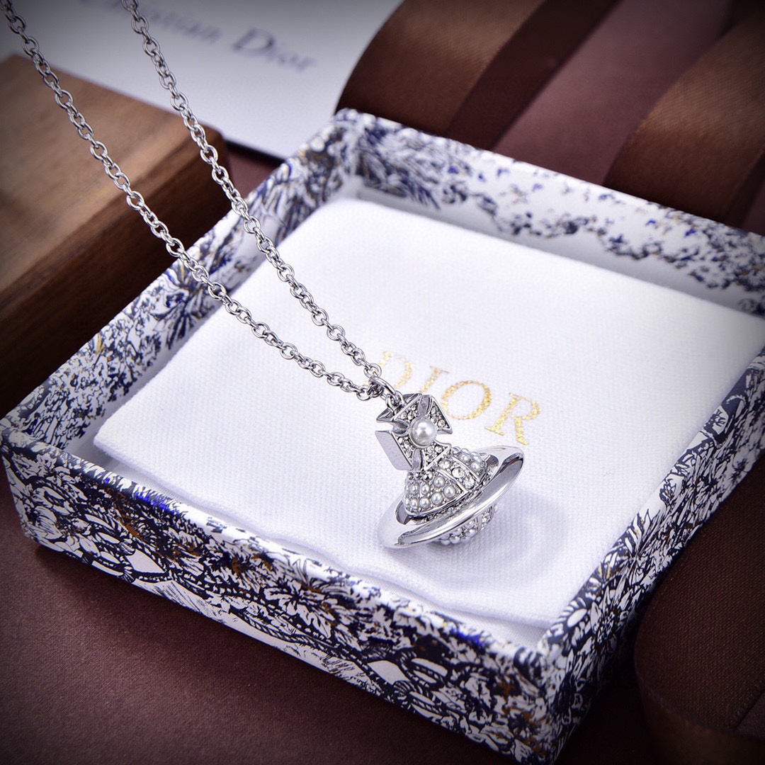 [TOP] Vivienne Westwood  Saturn Necklace-2 Colors