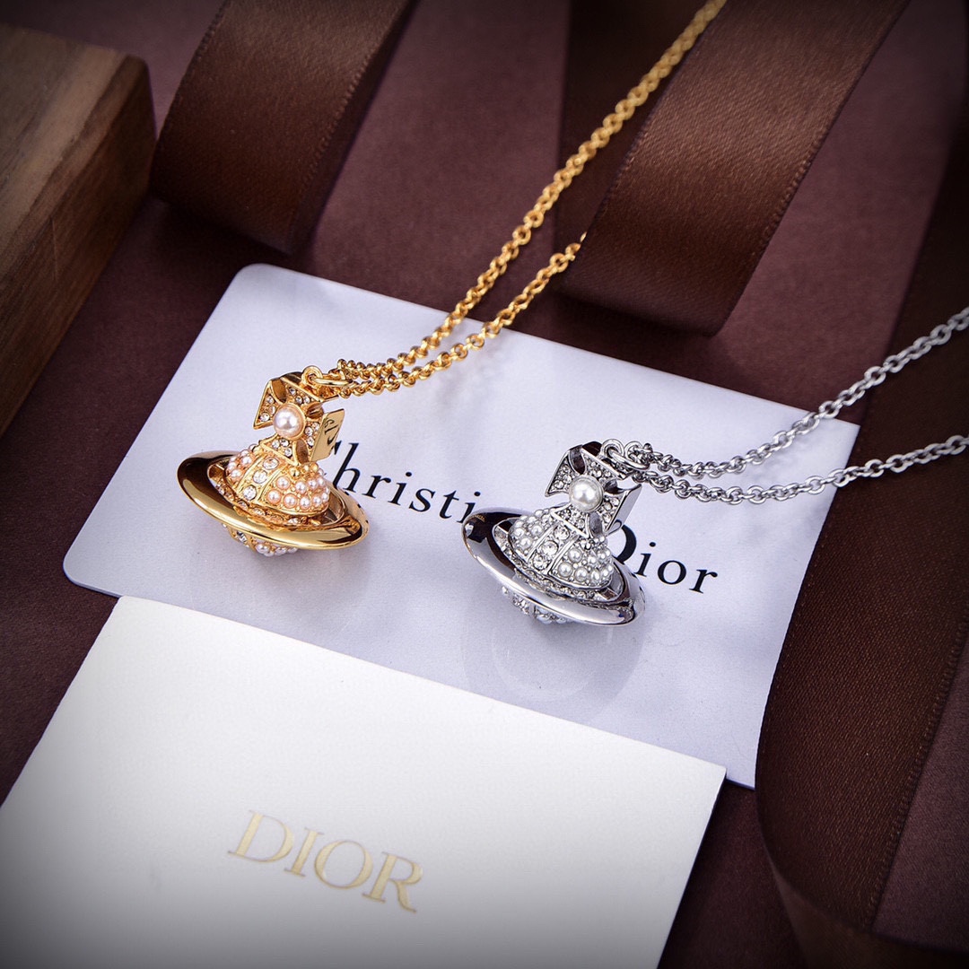 [TOP] Vivienne Westwood  Saturn Necklace-2 Colors