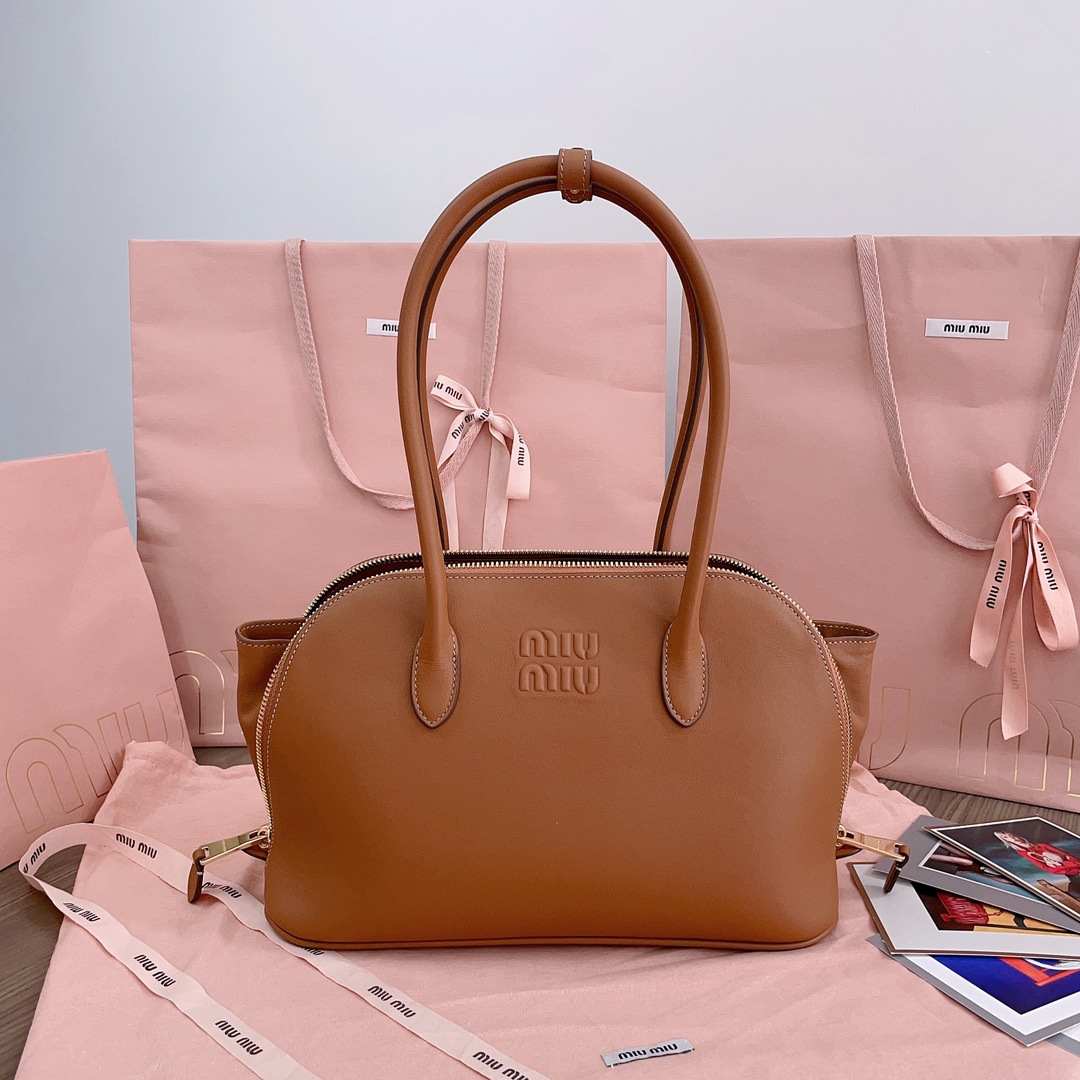 [TOP] Miu Miu Calfskin Handbags - 2 Colors - 33 X 21 X 13cm/38 X 27 X 16 cm