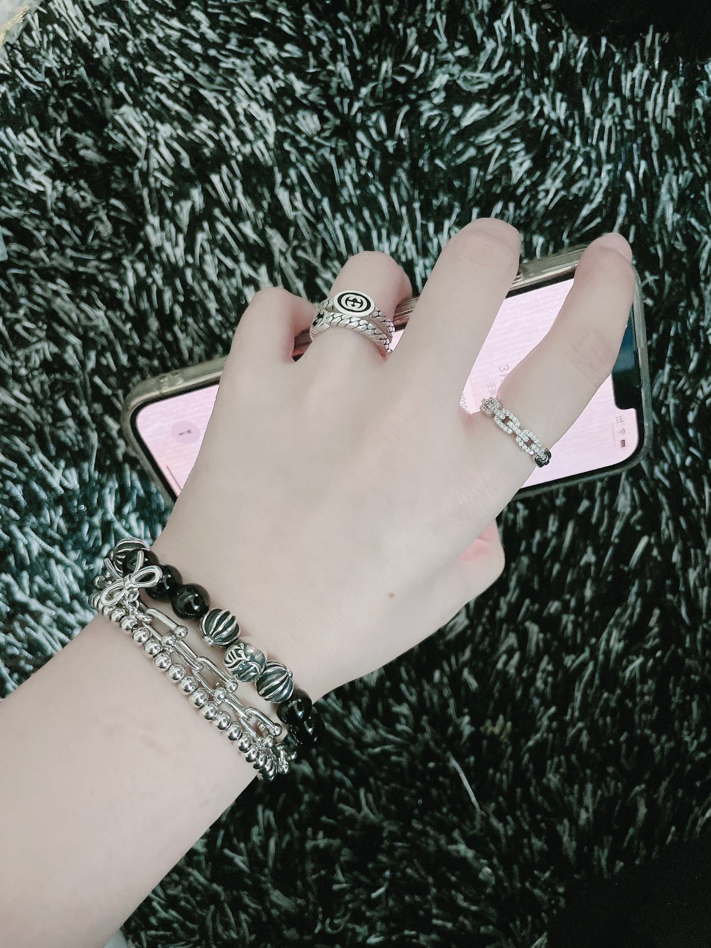 [TOP] GUCCI Running GG Ring -Sliver