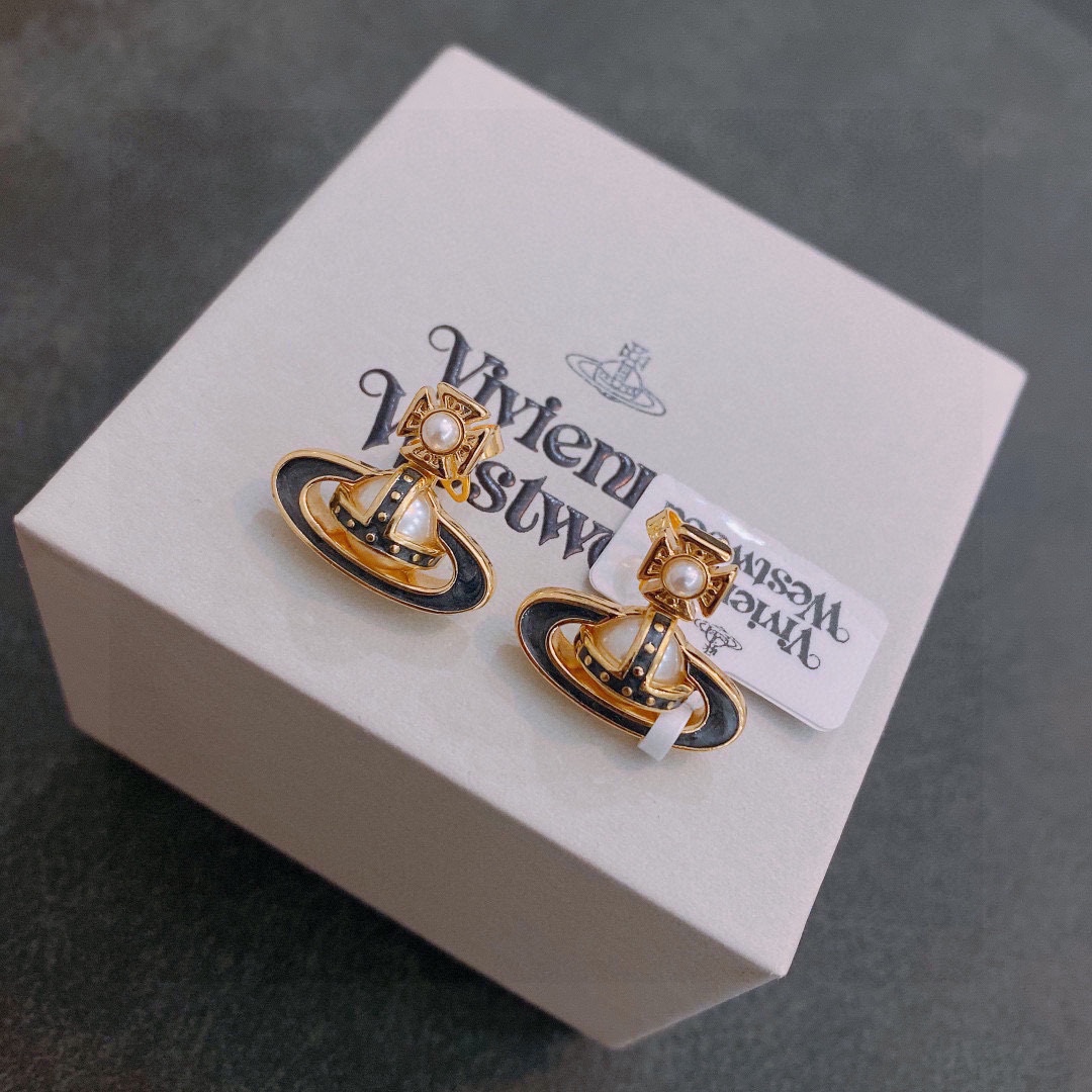 [TOP] Vivienne Westwood Saturn Earrings