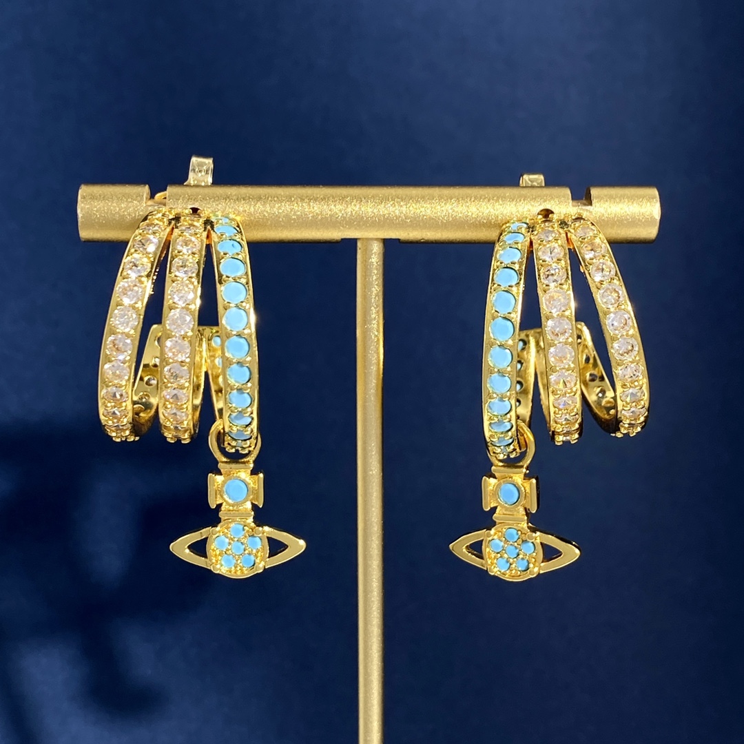 [TOP] Vivienne Westwood Saturn Earrings-2 Colors