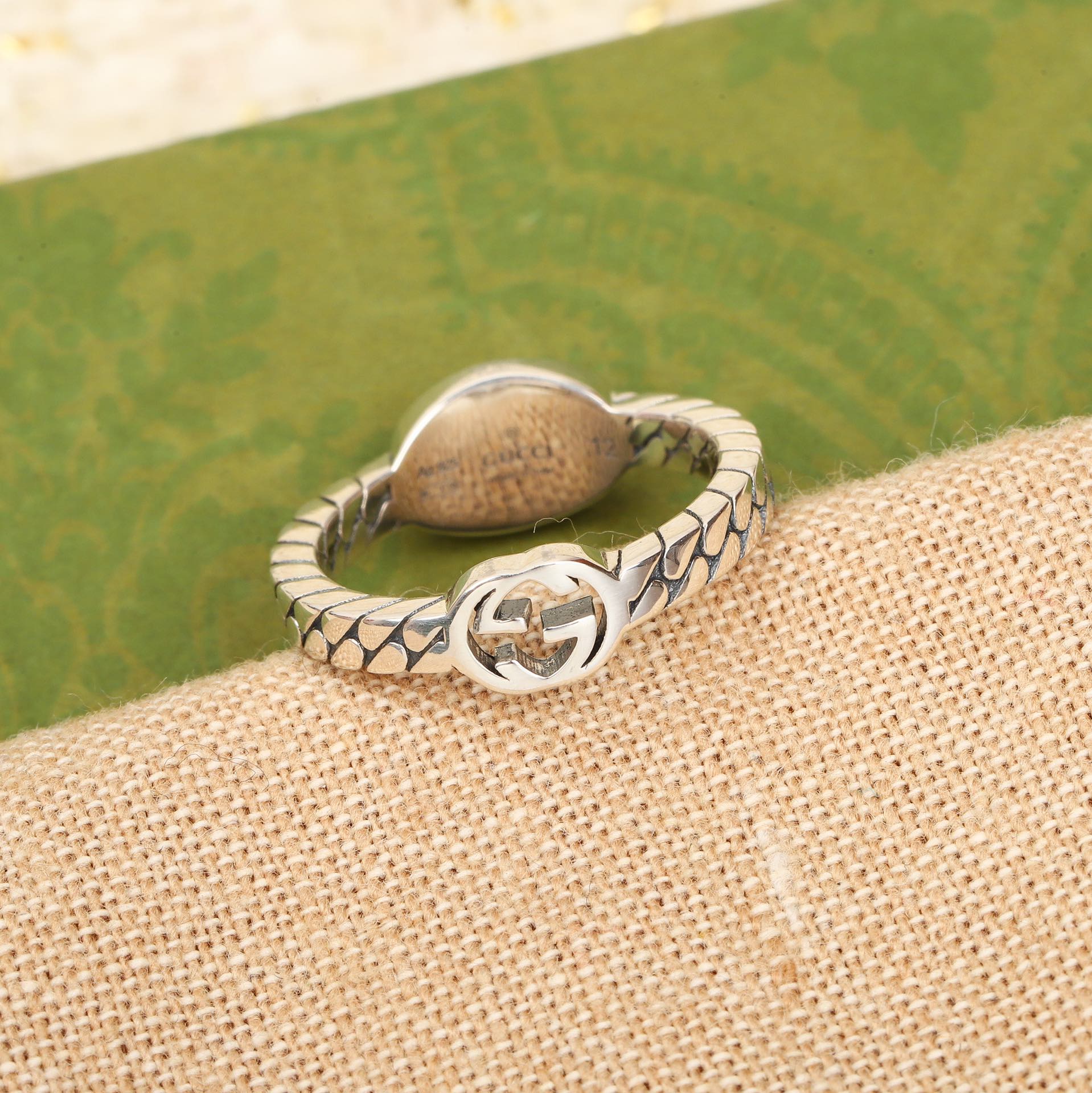 [TOP] GUCCI Running GG Ring -Sliver