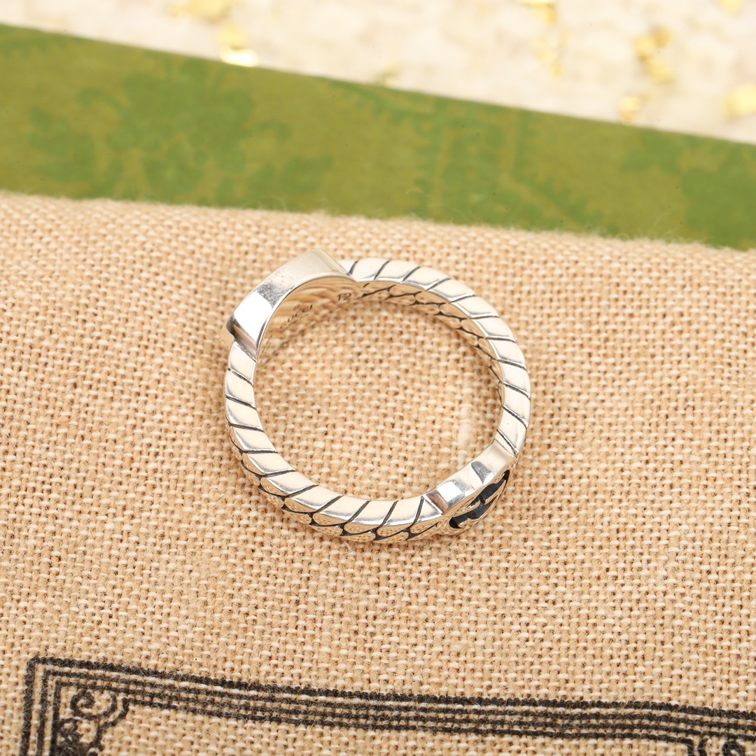 [TOP] GUCCI Running GG Ring -Sliver