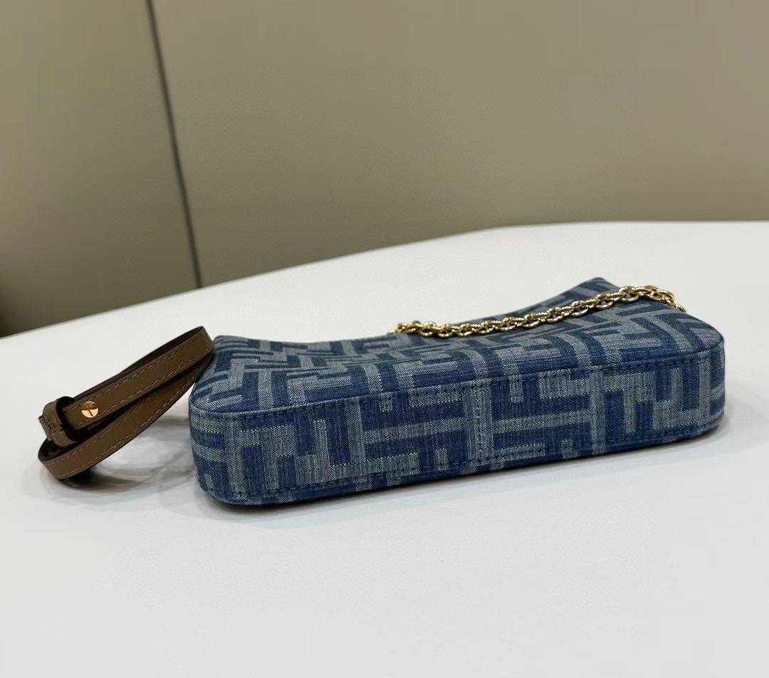 [TOP] FENDI Baguette Pouch Bag 20x3x12cm - Blue
