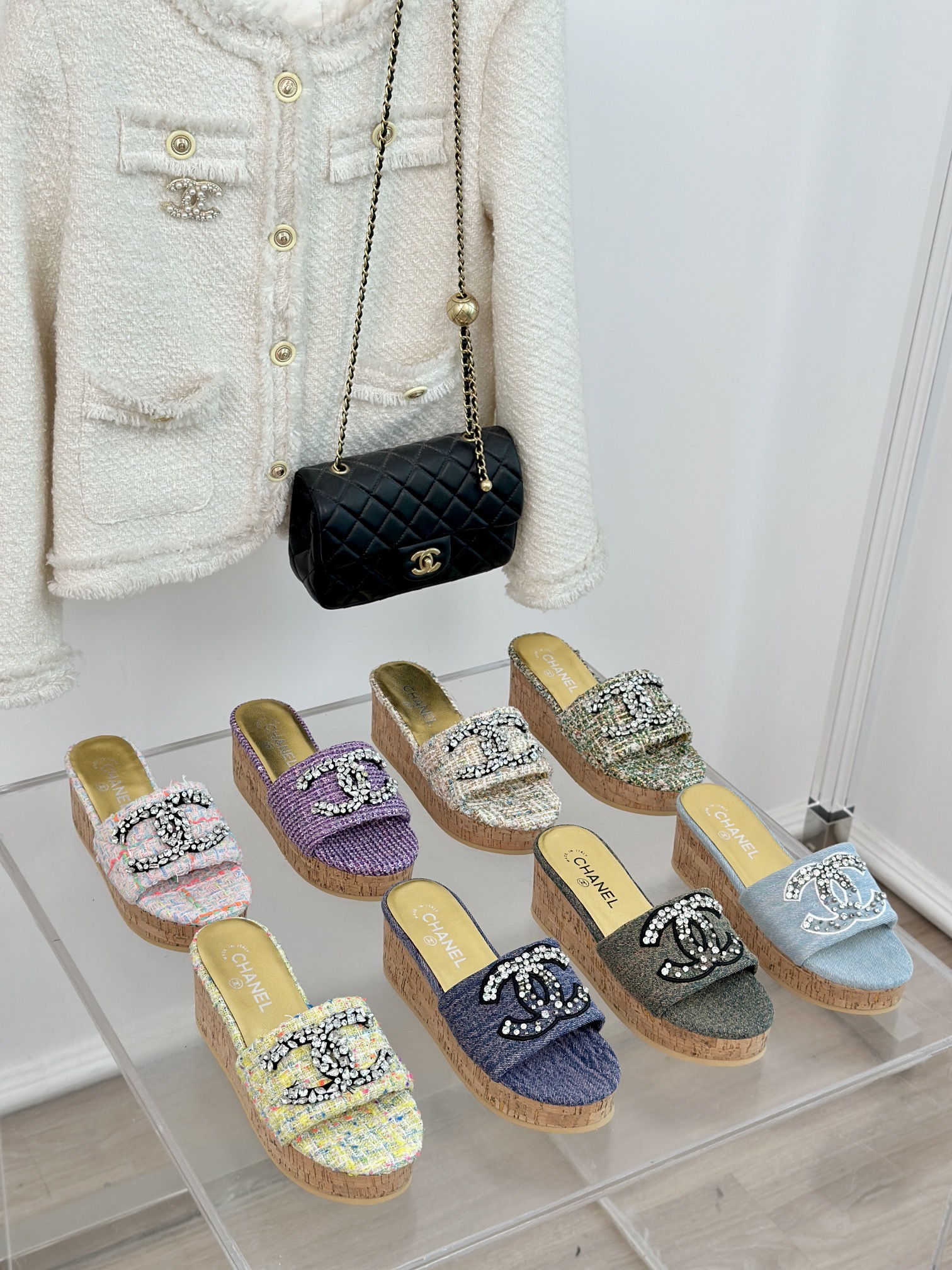 [TOP] CHANEL CC Thick Sole Slides - 8 Color