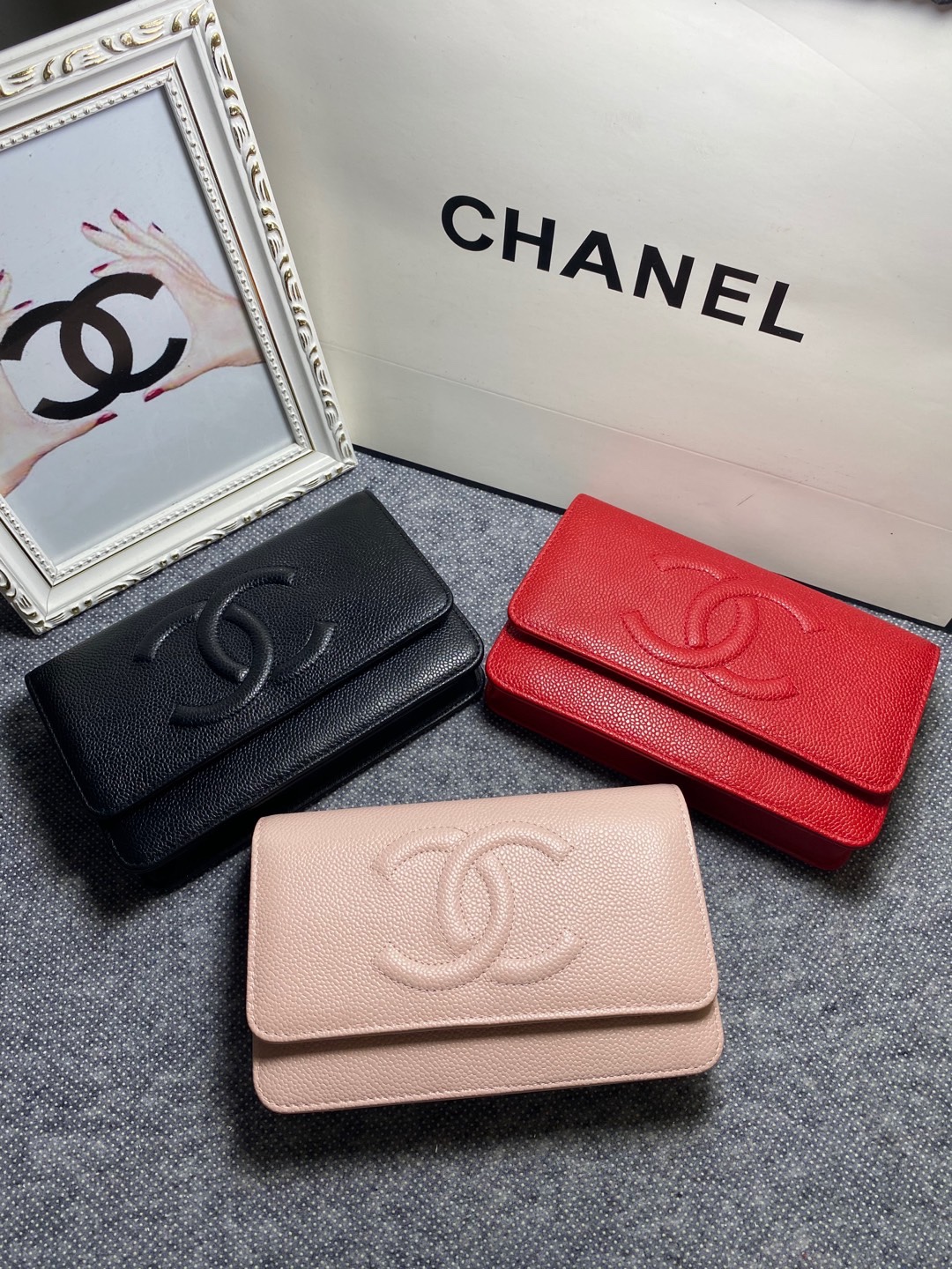 [TOP] CHANEL WOC Bag 19x12.5x3.5cm - 3 Color