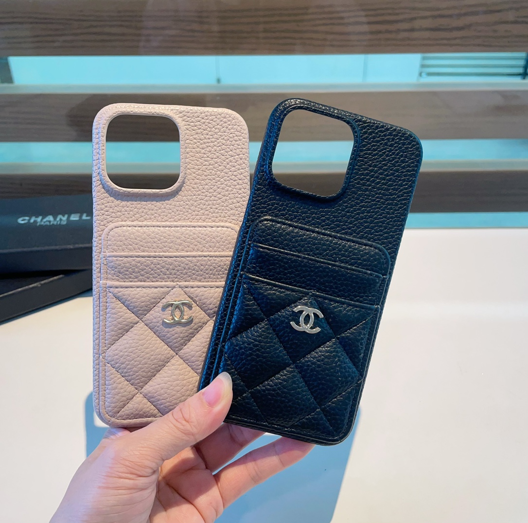 [TOP] CHANEL  Card Holder Iphone phone case - 2 Colors