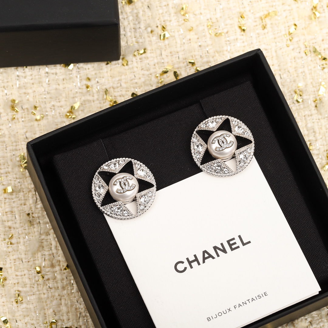 [TOP] CHANEL Star CC Earrings