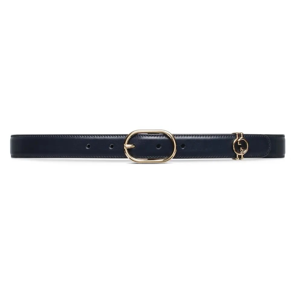 [TOP] GUCCI Oval Belt Buckle Belt - Two Colors - 2.5cm