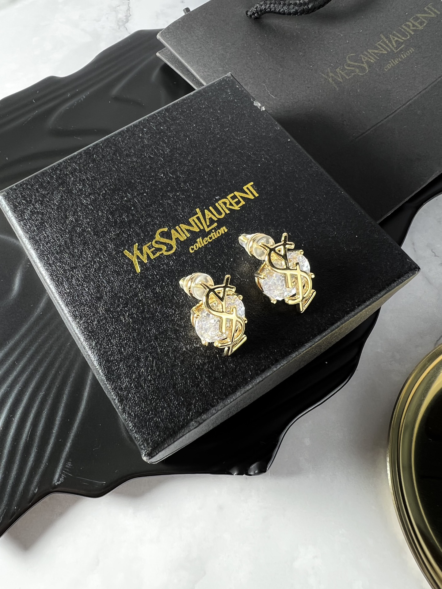 [TOP] Yves Saint Laurent YSL Earrings