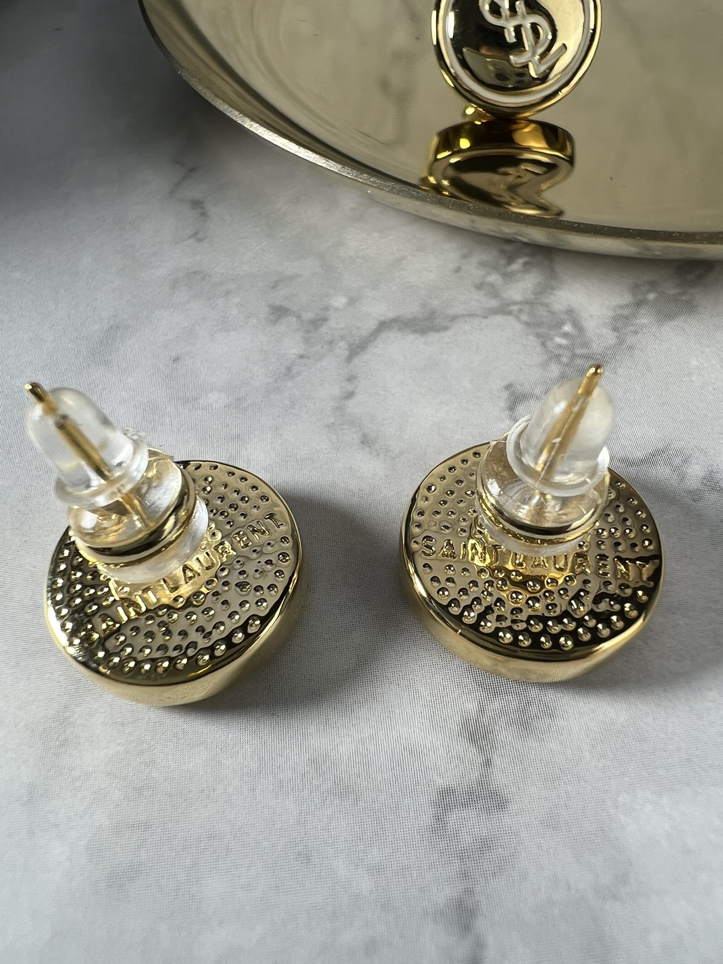 [TOP] Yves Saint Laurent YSL Coin Earrings