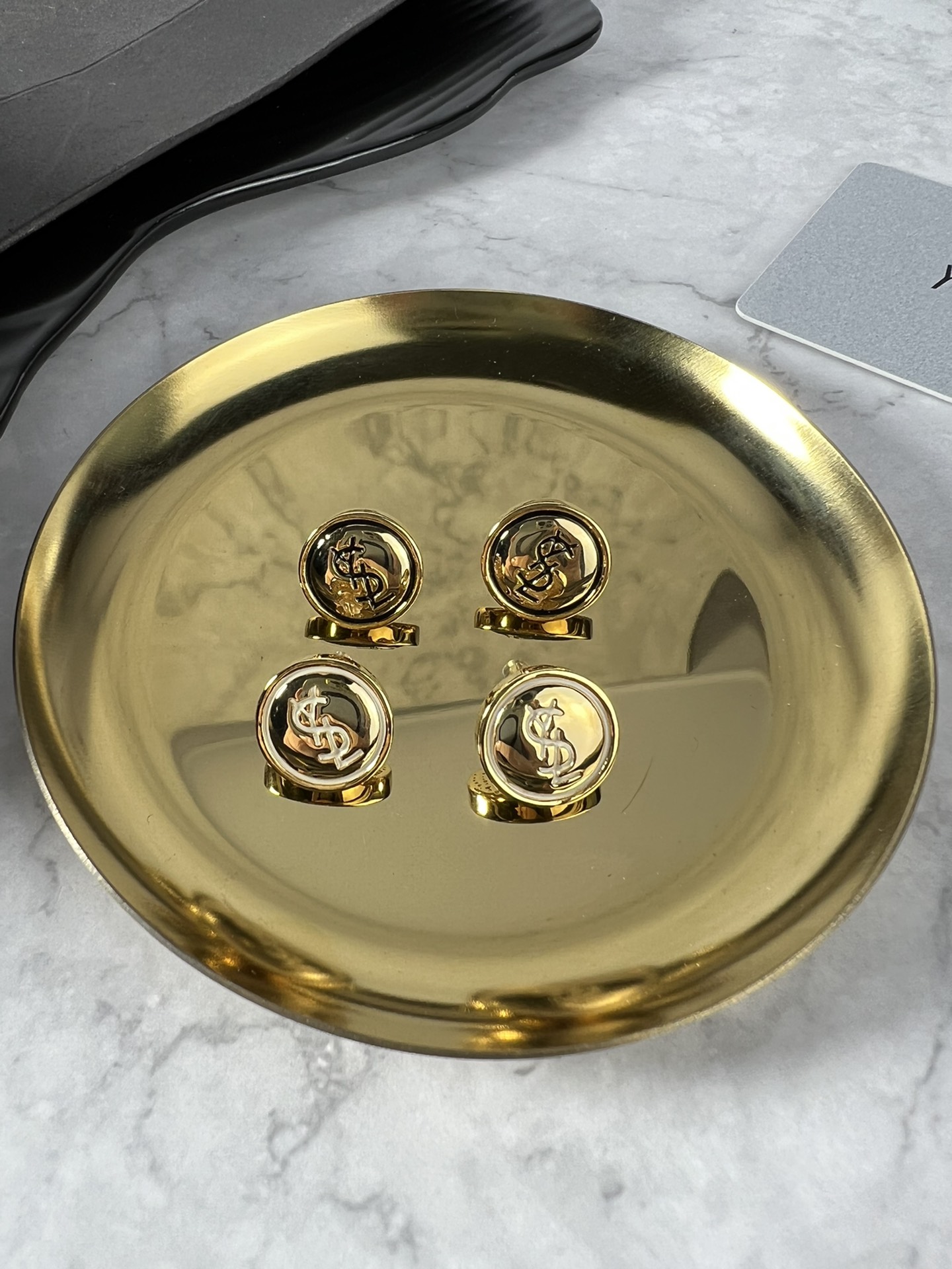 [TOP] Yves Saint Laurent YSL Coin Earrings