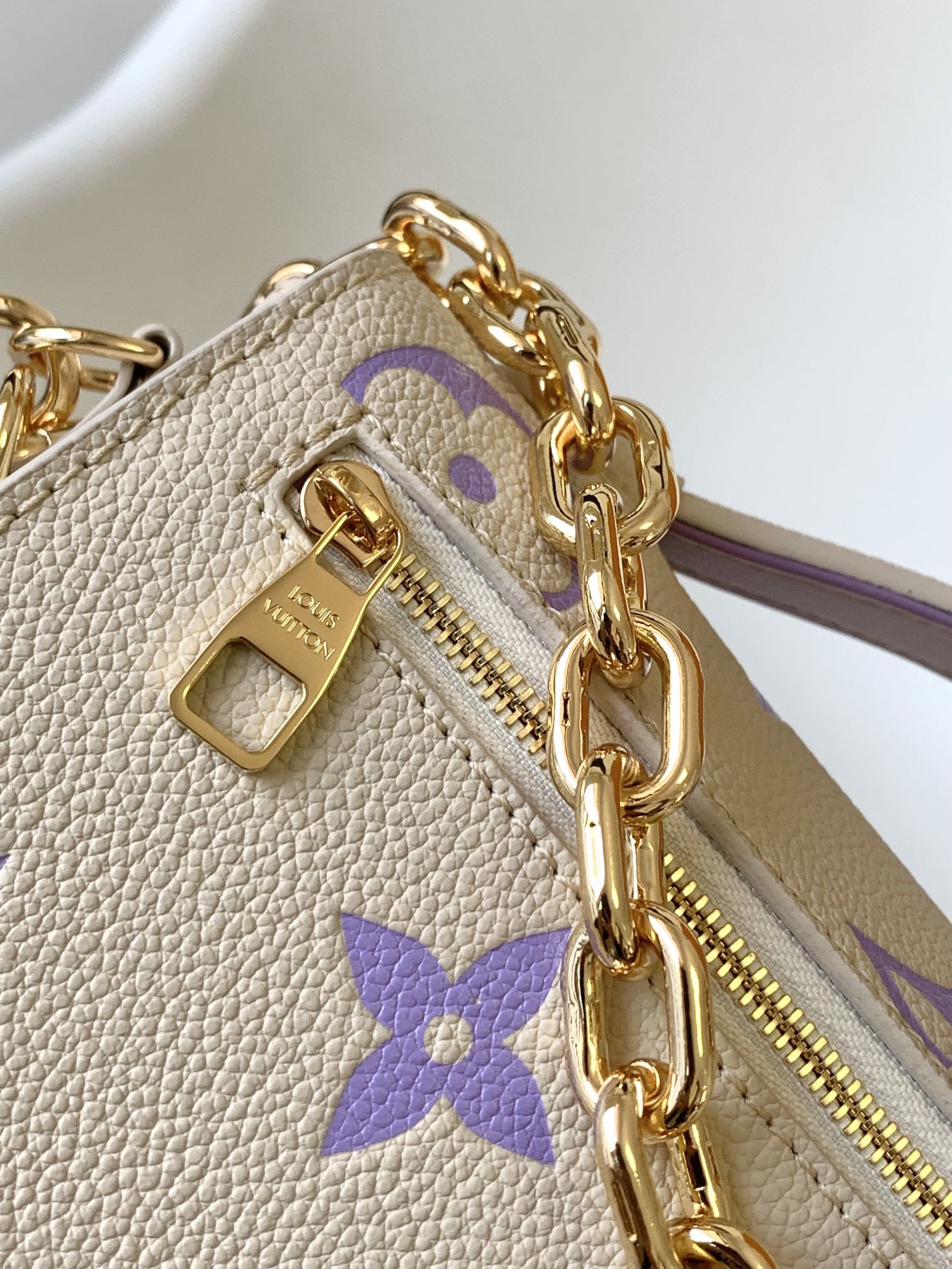 [TOP] Louis Vuitton LV Monogram Leather Pochette Metis Bag 21.5x13.5x6cm - Beige & Purple