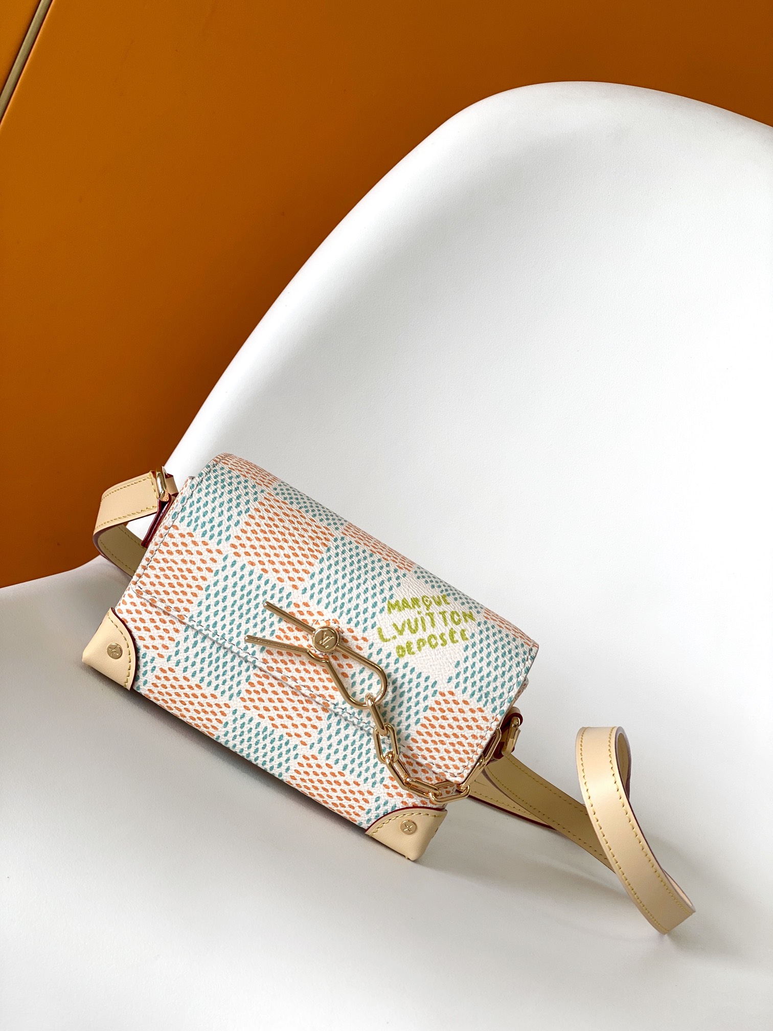 [TOP] Louis Vuitton LV Steamer Damier Heritage Bag 18x11x6.5cm