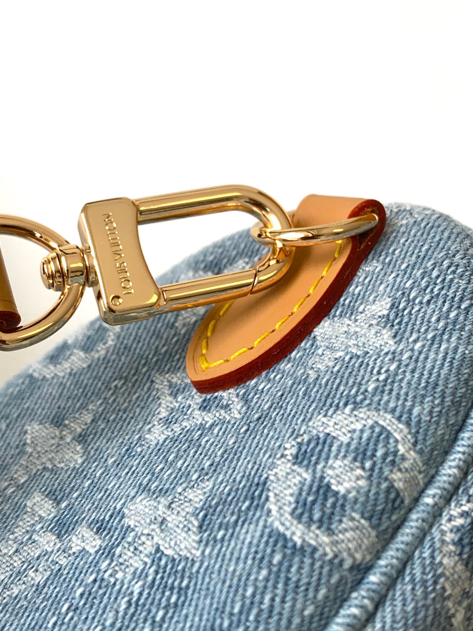 [TOP] Louis Vuitton LV Monogram Speedy Bag 16x10x7.5cm - Denim