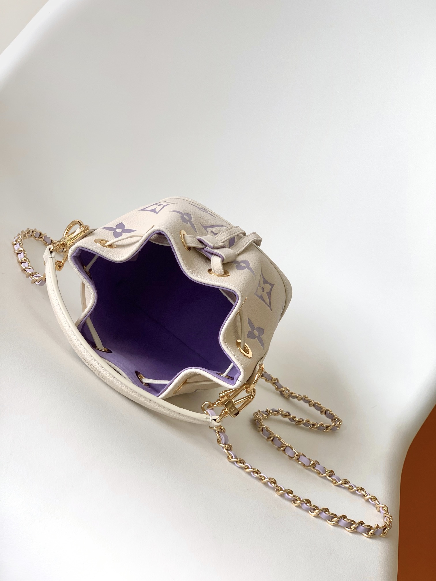 [TOP] Louis Vuitton LV Summer Stardust Noe Bag Nano 13x16x10cm - Beige & Purple