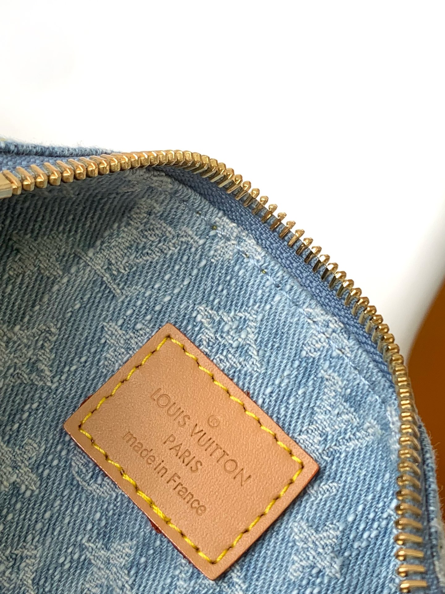 [TOP] Louis Vuitton LV Monogram Speedy Bag 16x10x7.5cm - Denim