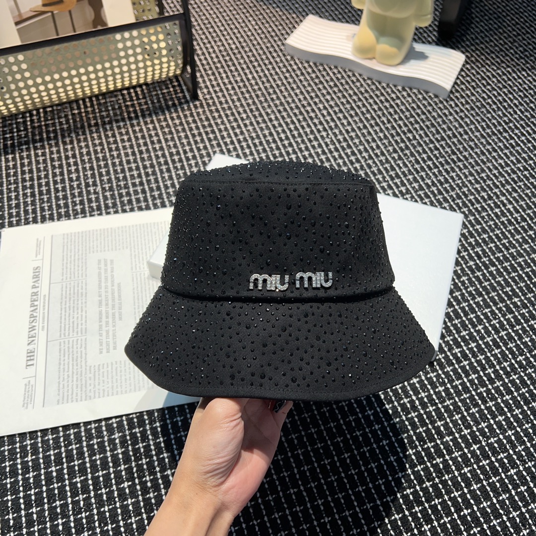 [TOP] Miu Miu Water Diamond Fisherman's Hat - 3 Colors
