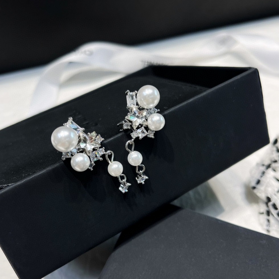 [TOP] CHANEL Pearl Earrings