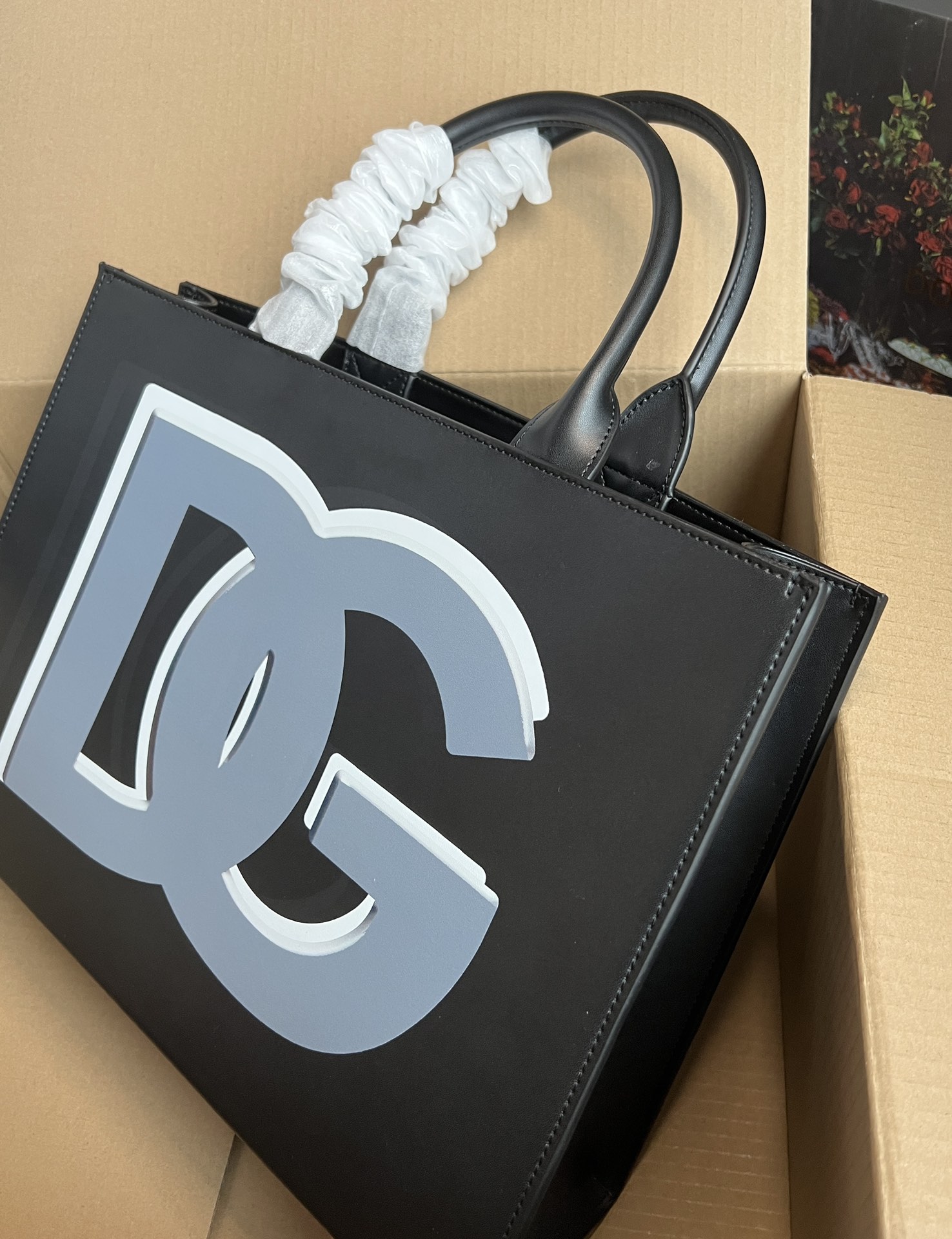 [TOP] Dolce & Gabbana D&G Handheld Cowhide Tote Bag 37×28×11.5cm