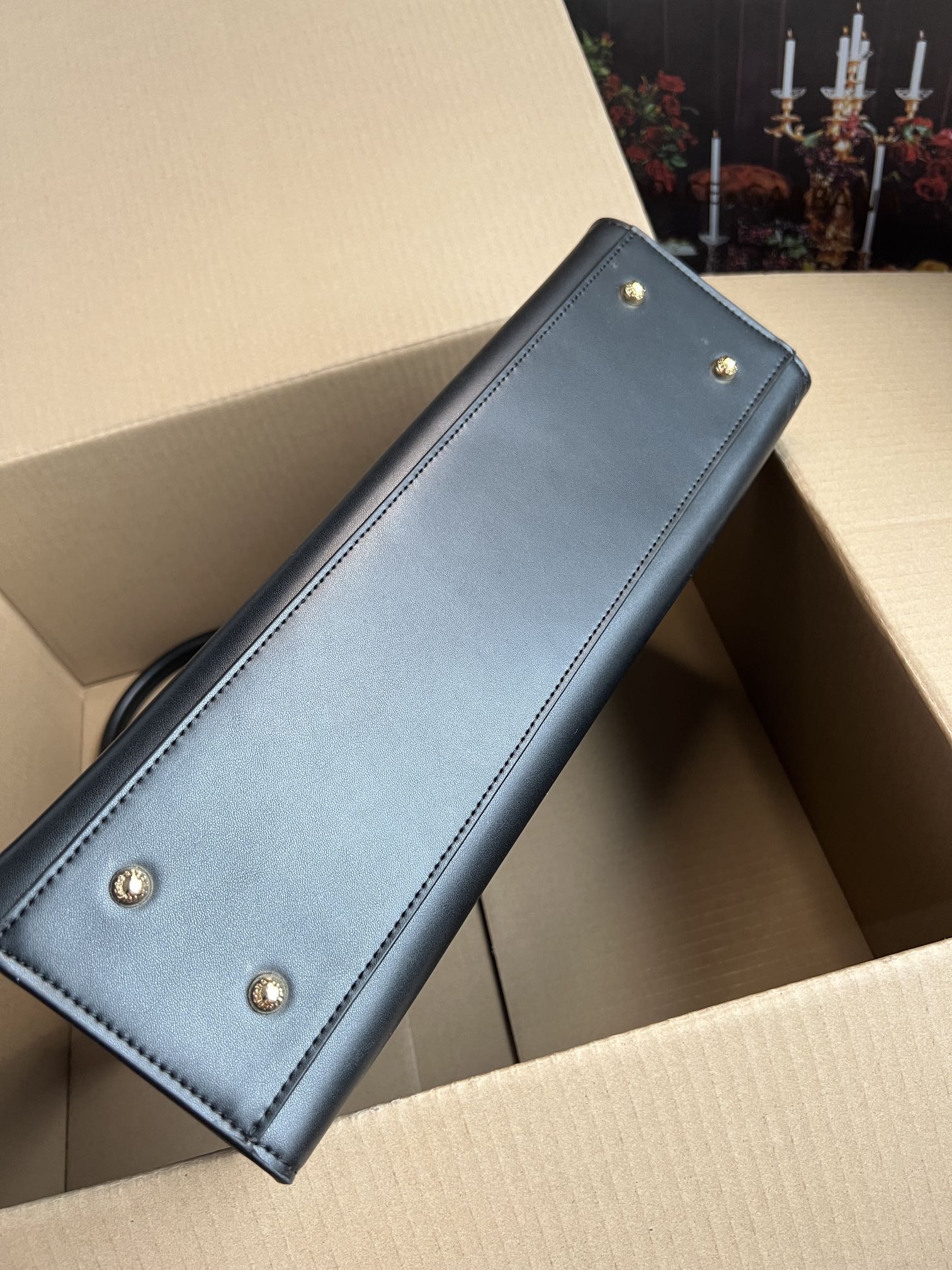 [TOP] Dolce & Gabbana D&G Handheld Cowhide Tote Bag 37×28×11.5cm