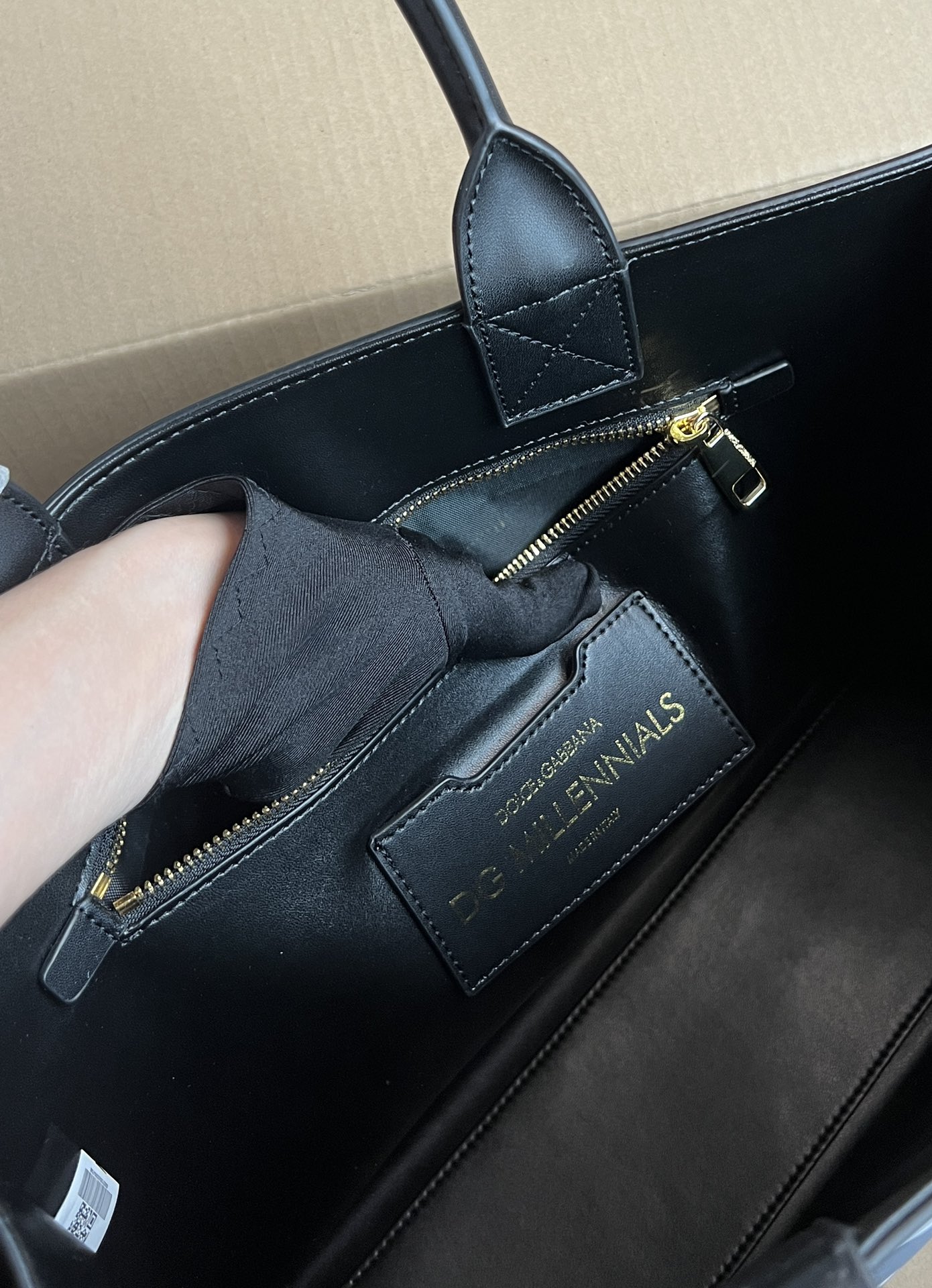 [TOP] Dolce & Gabbana D&G Handheld Cowhide Tote Bag 37×28×11.5cm